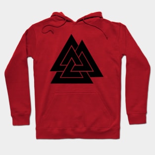 Valknut (black symbol) Hoodie